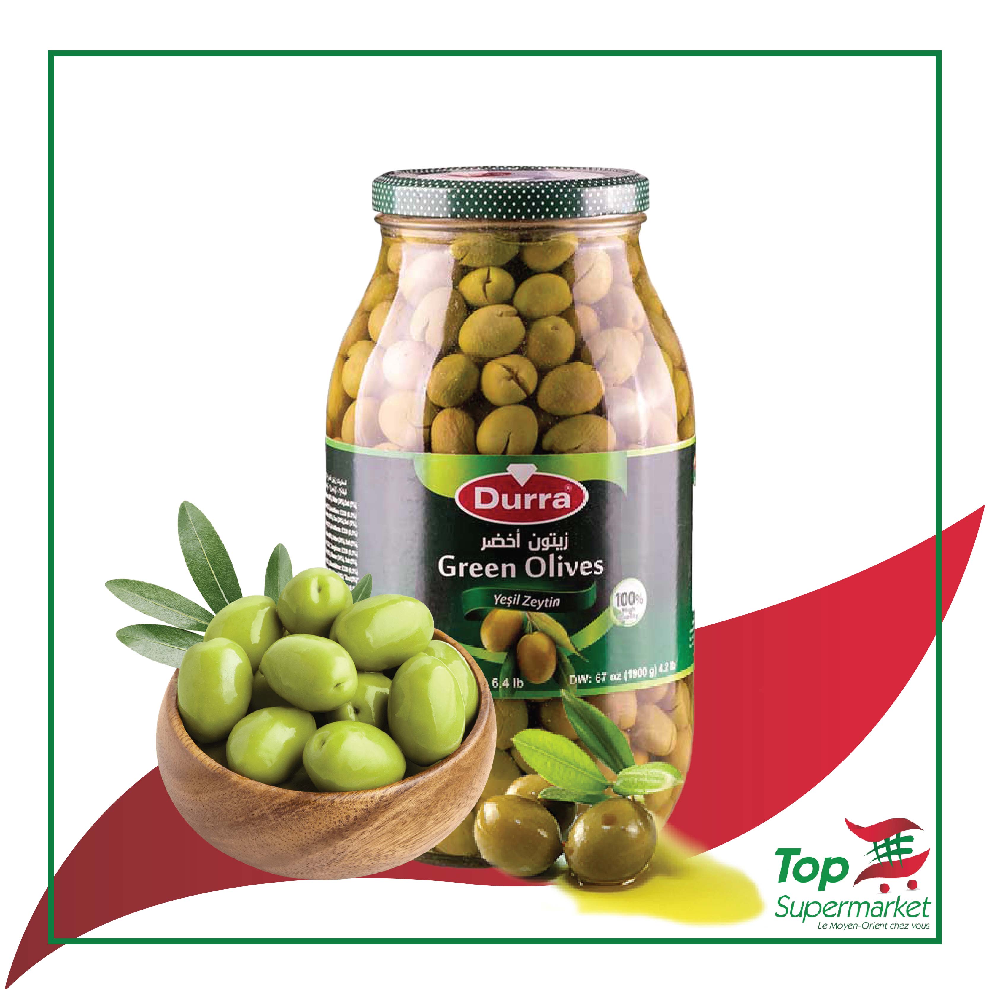 Durra olives vertes d'Alep 3KG